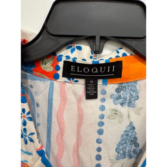 ELOQUII Print Camp Shirt - Size 20 - New! - Picture 4 of 6